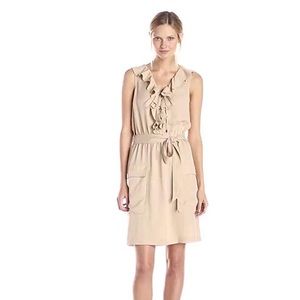 NWT Calvin Klein: Size 8 Beige Ruffle Dress